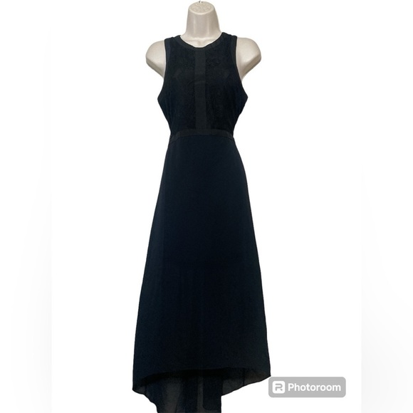 BCBG Black hi low lace sleeveless dress size S - Picture 1 of 9